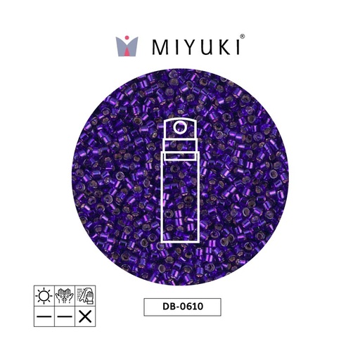 [28467] Miyuki delica 11/0 DB0610 silve forrado oscuro morado x 10gr