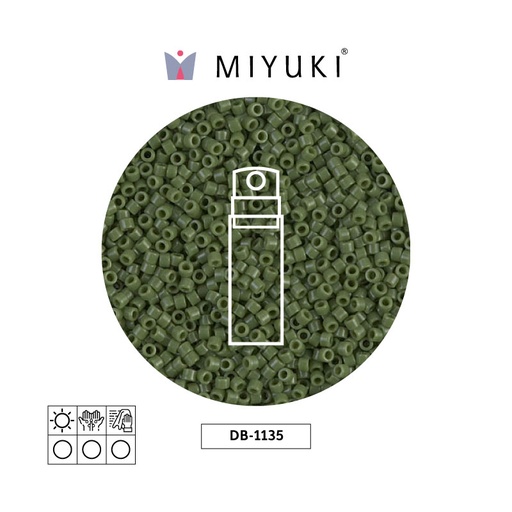 [15345] Miyuki delica 11/0 DB1135 opaco verde x 10g