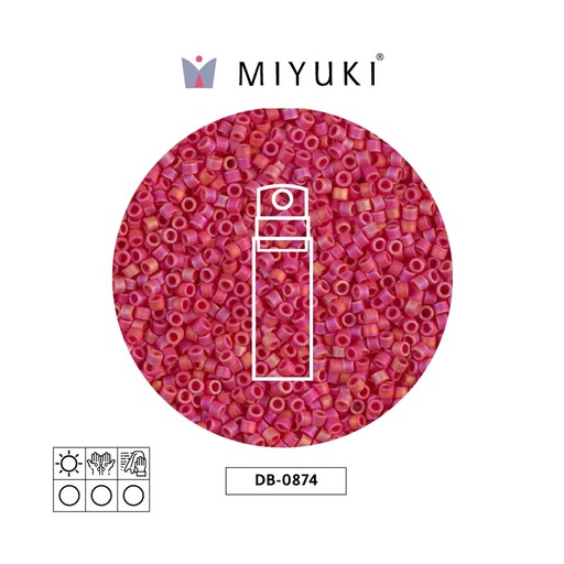 [30560] Miyuki delica 11/0 DB0874 mate opaco rojo AB x 10g