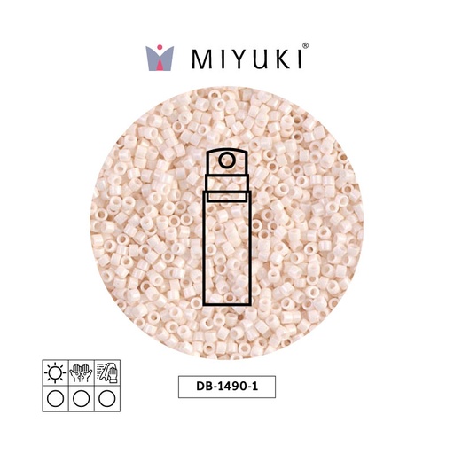 [25265] Miyuki delica 11/0 DB1490-1 opaco bisque blanco x 10g