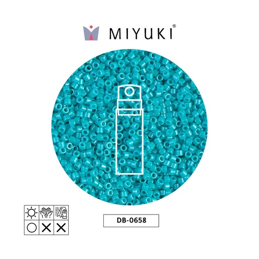 [29606] Miyuki delica 11/0 DB0658 opaco azul turquesa x 10g
