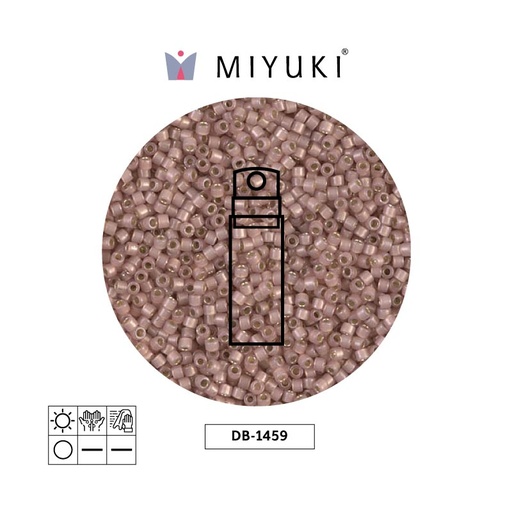 [23187] Miyuki delica 11/0 DB1459 plateado forrado shell opal x 10g