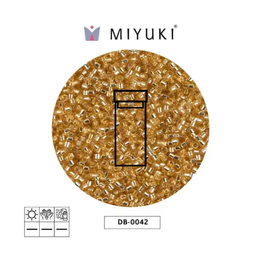 [15352] Miyuki delica 11/0 DB0042 dorado forrado cristal x 3g