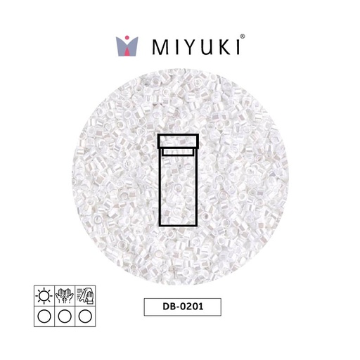 [15360] Miyuki delica 11/0 DB0201 blanco perla x 3g