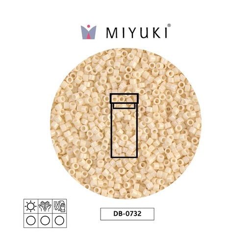 [18074] Miyuki delica 11/0 DB0732 opaco crema x 3g