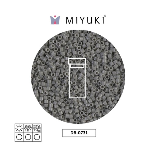 [17643] Miyuki delica 11/0 DB0731 opaco gris x 3g