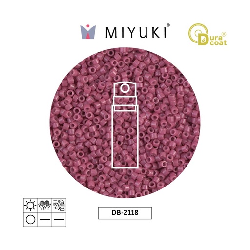 [25321] Miyuki delica 11/0 DB2118 opaco pansy Duracoat x 10g