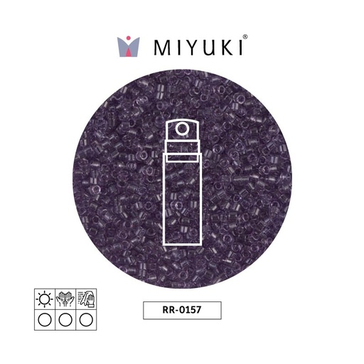 [24134] Mostacilla Miyuki rocalla 11/0 RR0157 transparente morado x 10g