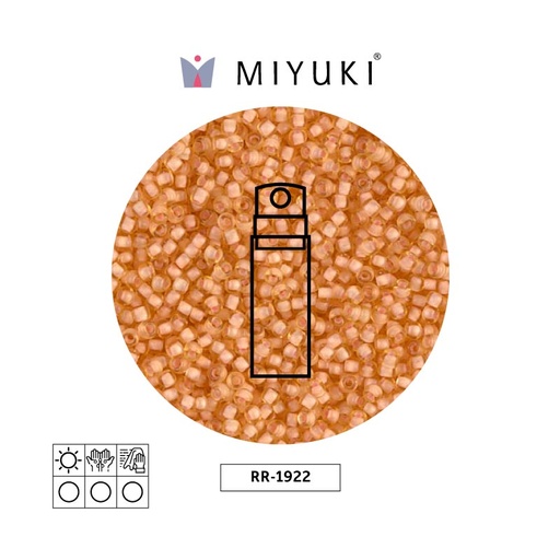 [32090] Mostacilla Miyuki rocalla 11/0 RR1922 mate durazno forrado claro amarillo x 10g