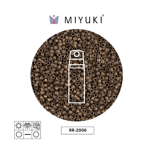 [23959] Mostacilla Miyuki rocalla 11/0 RR2006 mate metalizado oscuro bronce x 10g
