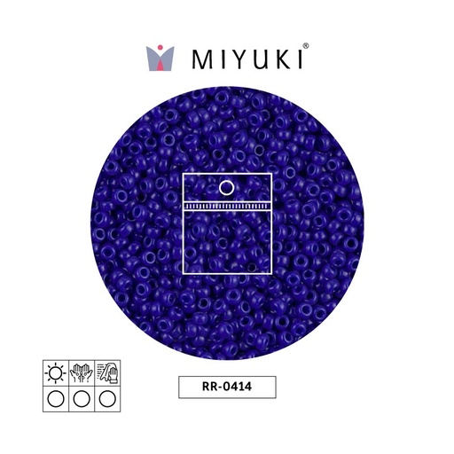 [13834] Mostacilla Miyuki rocalla 11/0 RR0414 opaco azul x 25g