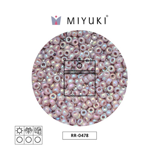 [11269] Mostacilla Miyuki rocalla 11/0 RR0478 opaco mauve AB x 25g