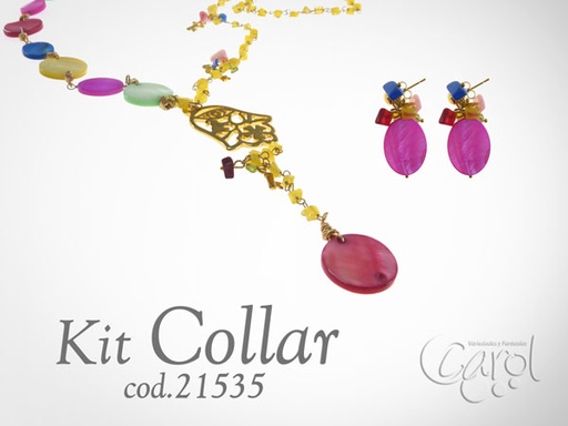 [21536] Collar Madre perla tricolor x und