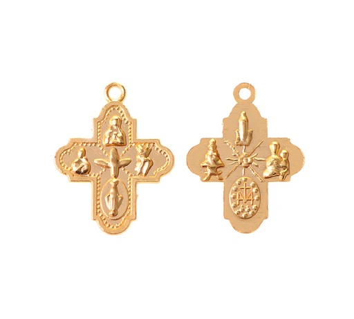 [22535] Dije cruz 562 20x15mm/rodio x und