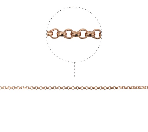 Cadena brass BL-1.5 1.57x0.55mm/champagne x m