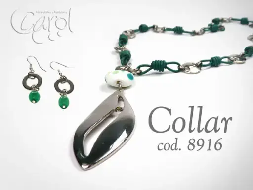 Collar nudo ocho esmeral (copia)