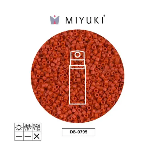 [28083] Miyuki delica 11/0 DB0795 matt opaco vermillion x 3g