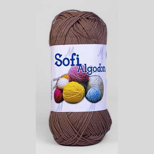 Ovillo lana amigurumi sofi 100% algodon 6668 café claro x 100g